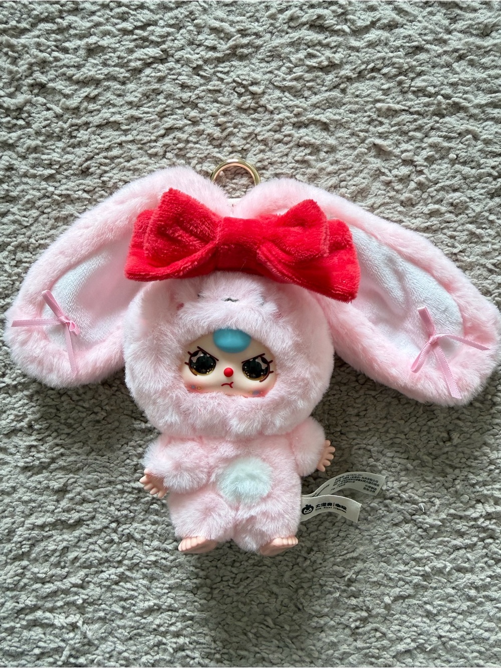 Baby Three Alice Rabbit Town Pink Sweetie Plush Keychain